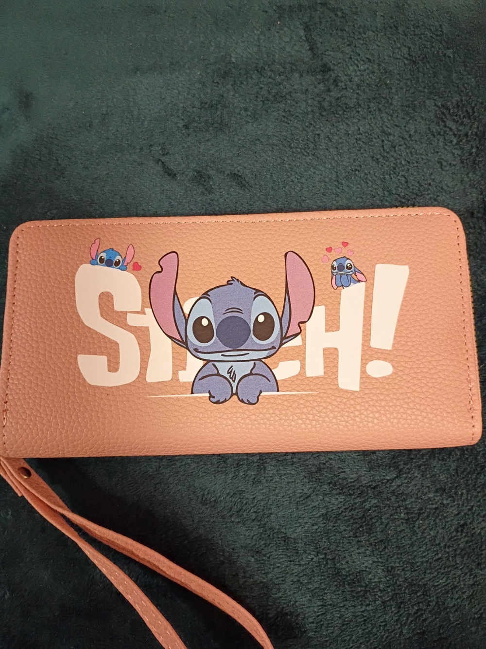 Stitch Pink Cartoon Zip Wallet